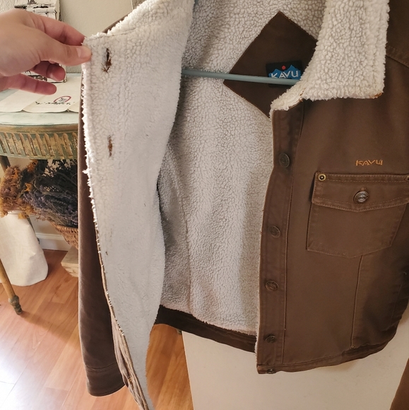 Brown Fleece Denim Jacket - Picture 2 of 5